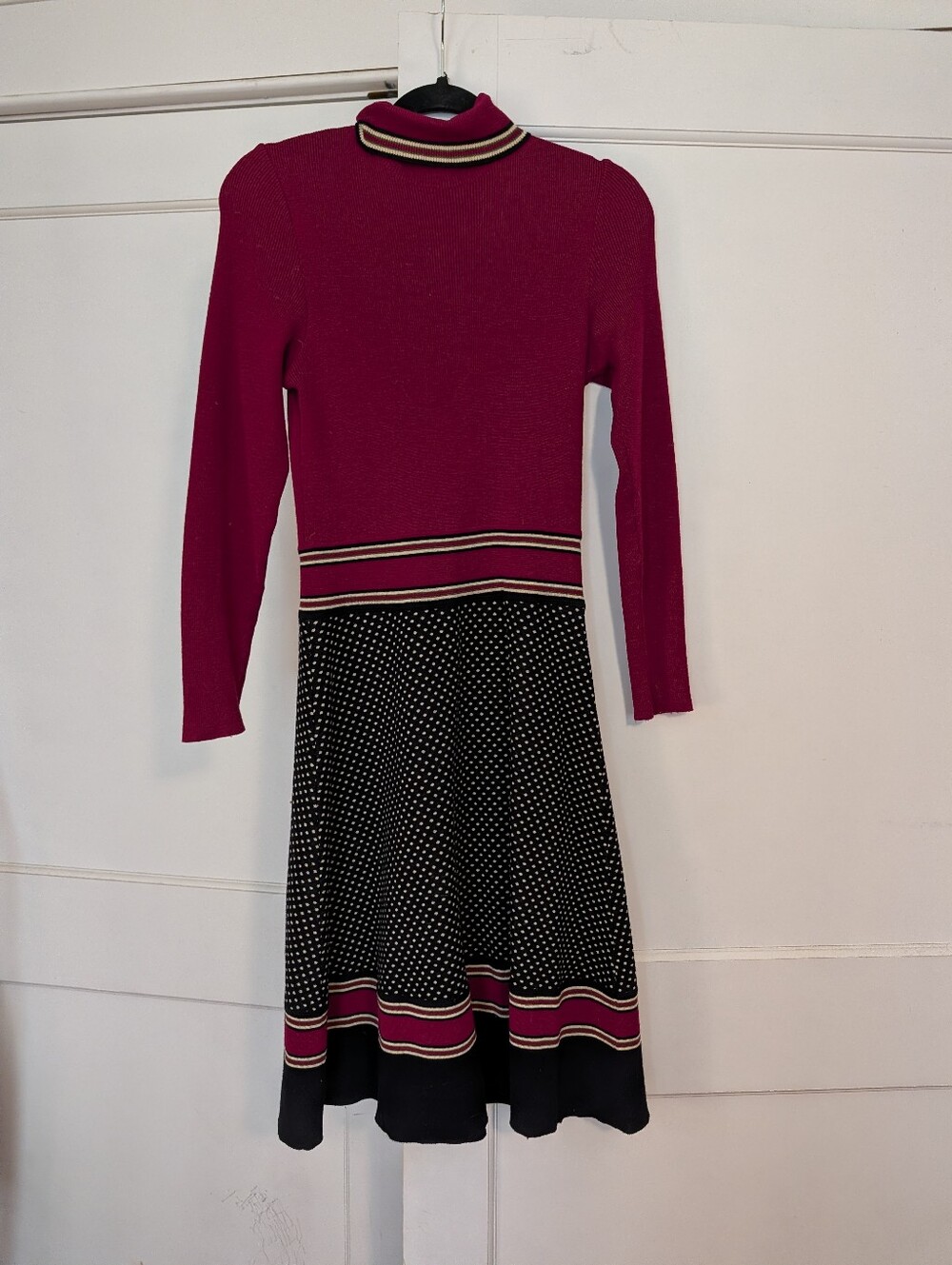 Vintage Italian Wool Midi Dress Size 4
